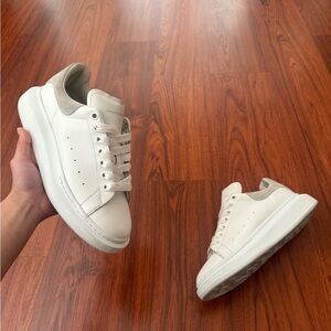 Alexander McQueen Cream and Gray Sneakers